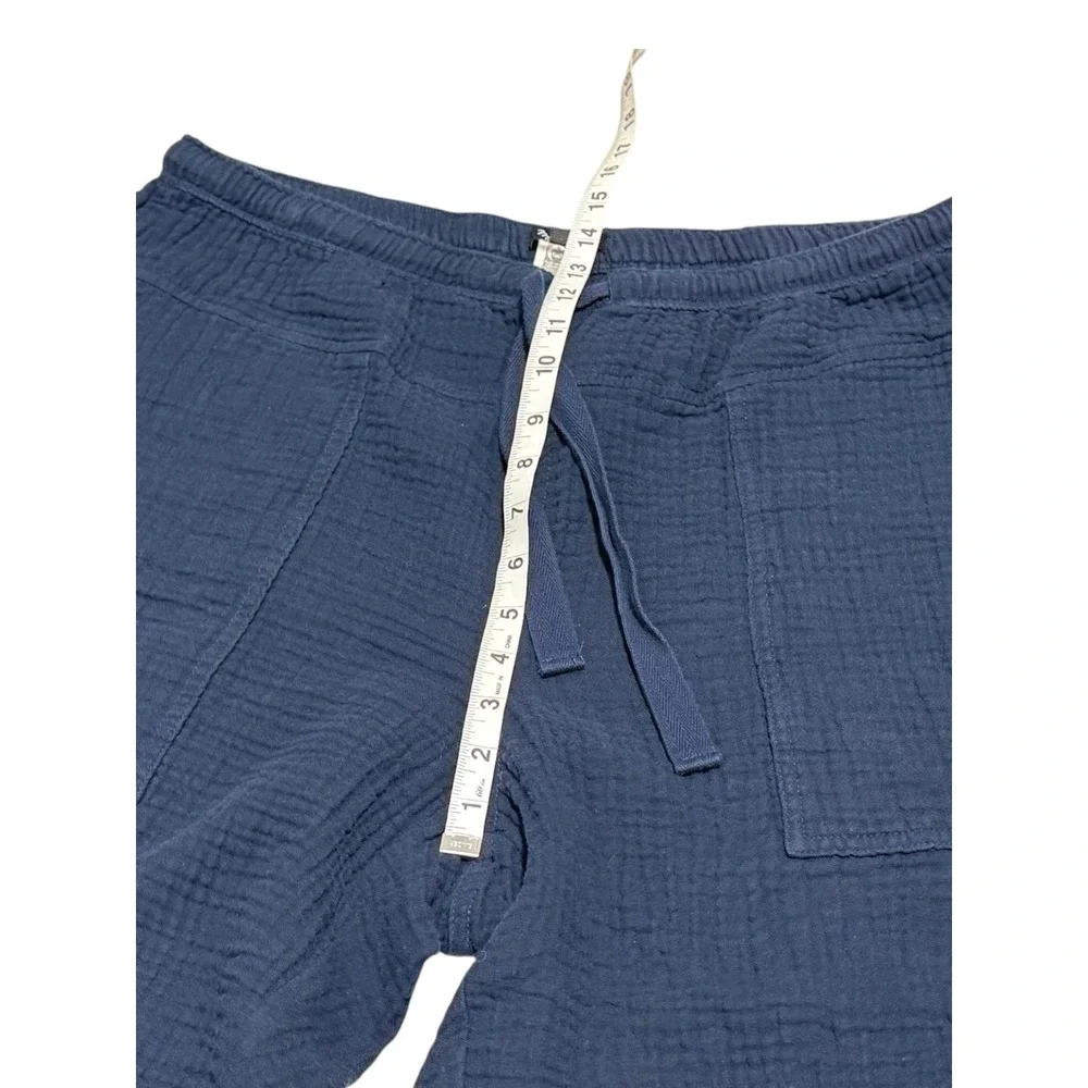 Madewell Lightspun Pull-On Mid-Rise Jogger Pants XL Navy Cotton Gauze  Lounge - Picture 6 of 12